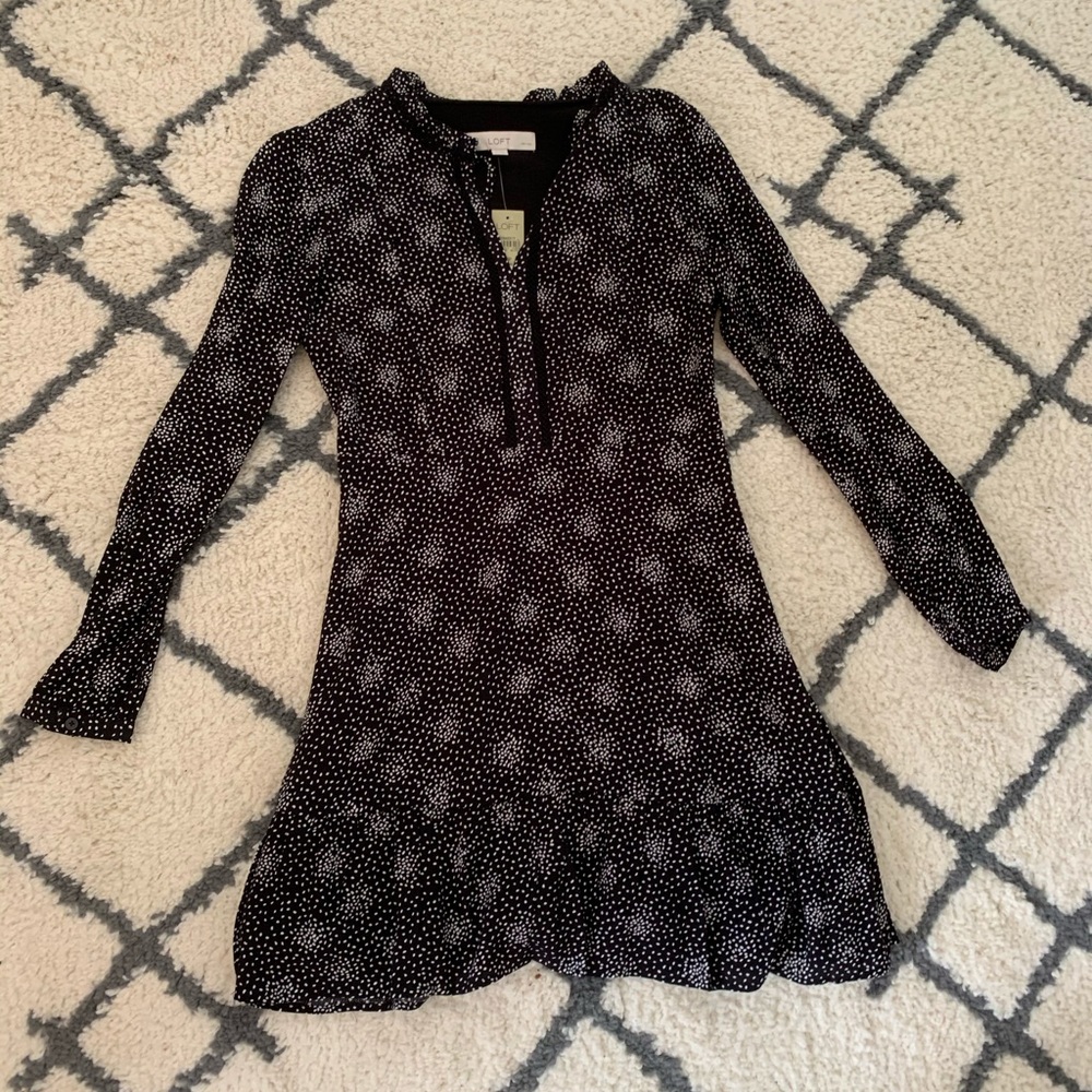 long sleeve loft skater dress